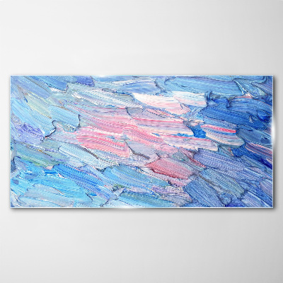 Pastel waves Glass art print