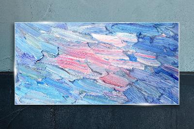 Pastel waves Glass art print