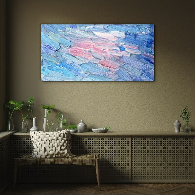 Pastel waves Glass art print