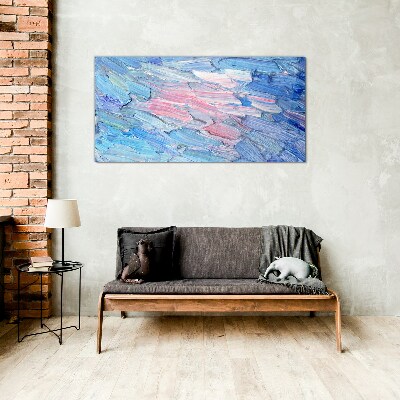 Pastel waves Glass art print