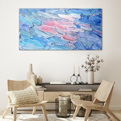 Pastel waves Glass art print