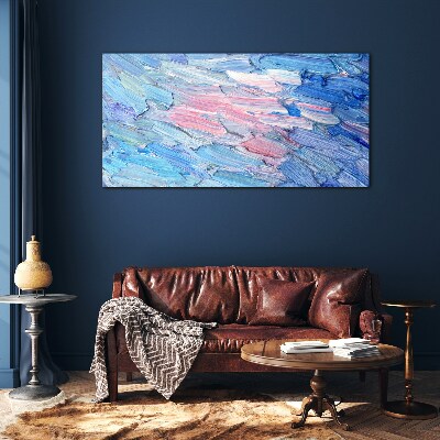 Pastel waves Glass art print