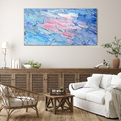 Pastel waves Glass art print
