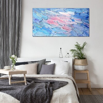 Pastel waves Glass art print