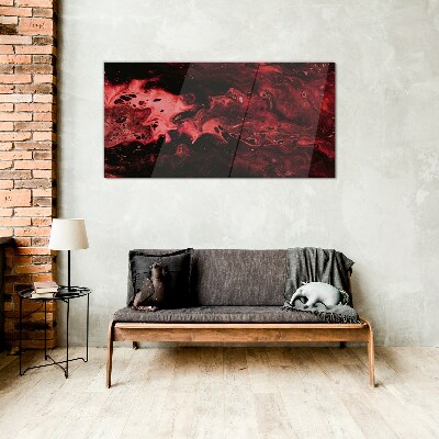 Modern abstraction Glass Print