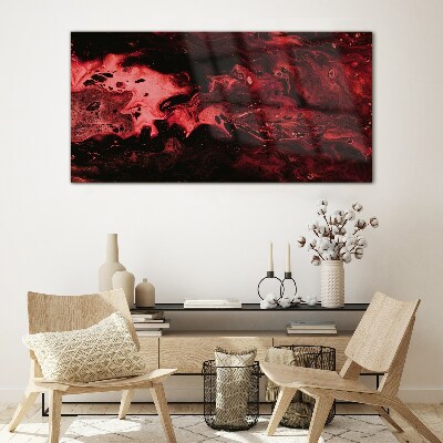 Modern abstraction Glass Print