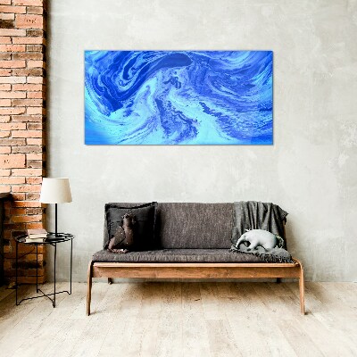 Abstract sea waves Glass Print