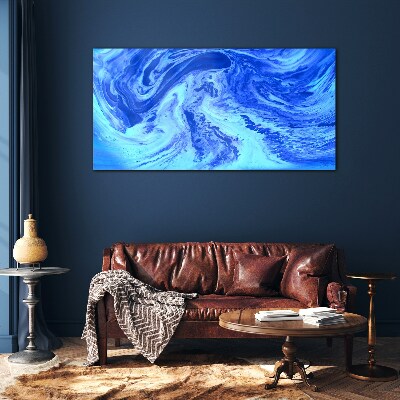 Abstract sea waves Glass Print