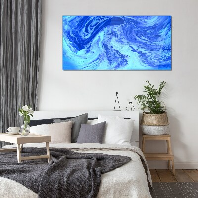 Abstract sea waves Glass Print