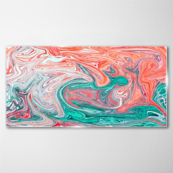 Colorful swirls of abstraction Wall art on glass