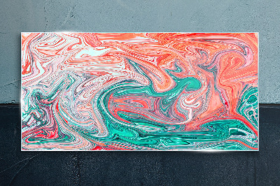 Colorful swirls of abstraction Wall art on glass