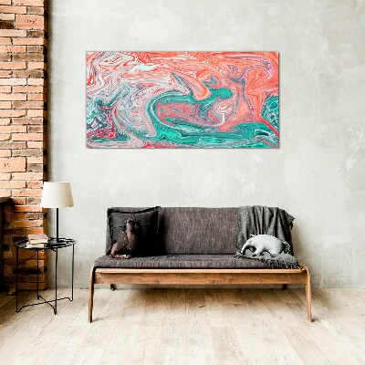 Colorful swirls of abstraction Wall art on glass