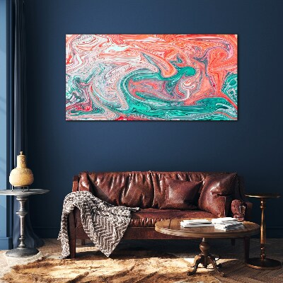 Colorful swirls of abstraction Wall art on glass