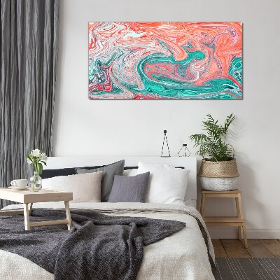 Colorful swirls of abstraction Wall art on glass