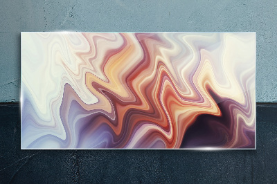 Waves of colorful abstraction Glass art print