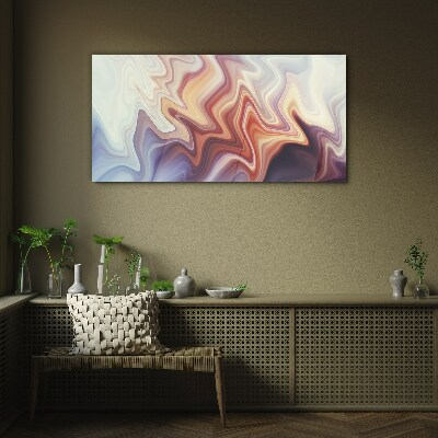 Waves of colorful abstraction Glass art print