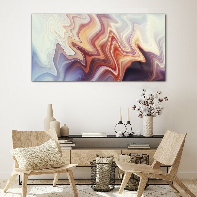 Waves of colorful abstraction Glass art print