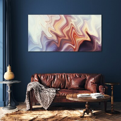 Waves of colorful abstraction Glass art print