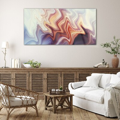 Waves of colorful abstraction Glass art print