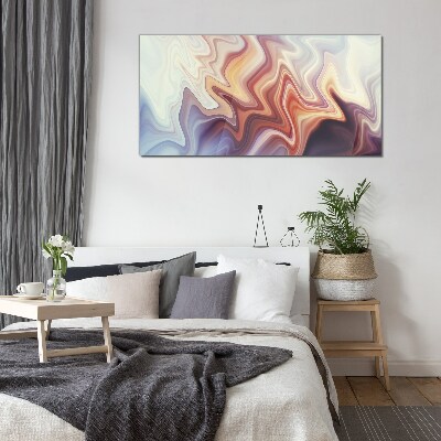 Waves of colorful abstraction Glass art print
