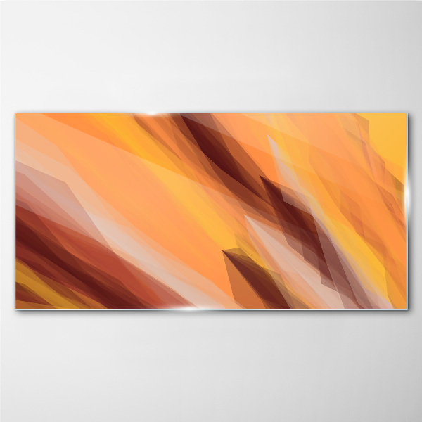 Abstract Warm Shades Wall art on glass