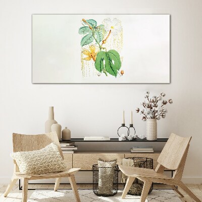 Abstract flowers Glass Wall Art