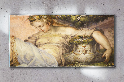 Muse in the Garden Glass art print