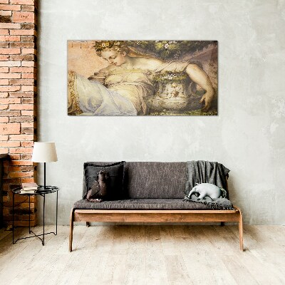Muse in the Garden Glass art print