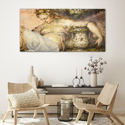 Muse in the Garden Glass art print