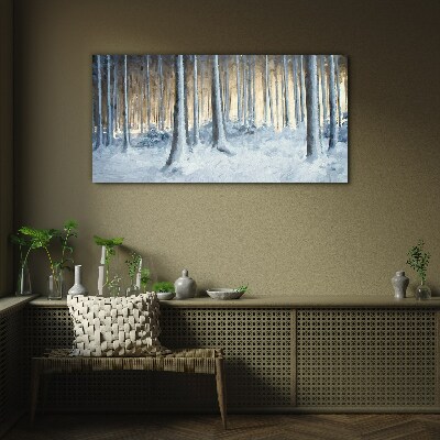 Abstraction winter dream nature Glass Wall Art