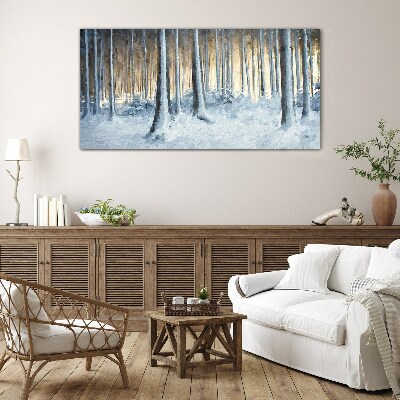 Abstraction winter dream nature Glass Wall Art