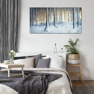 Abstraction winter dream nature Glass Wall Art