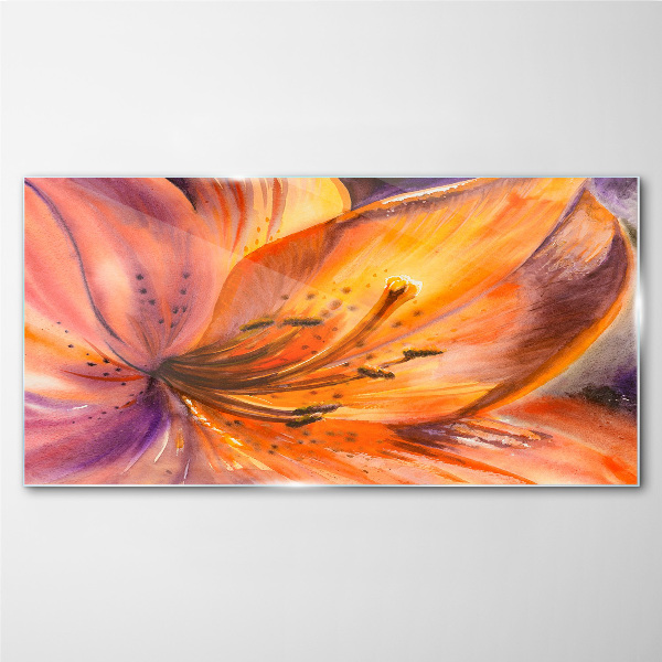 Abstract flowers nature Glass Wall Art