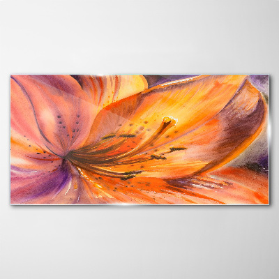 Floral rapture Glass art print