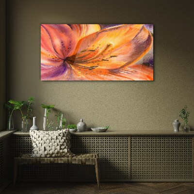 Floral rapture Glass art print