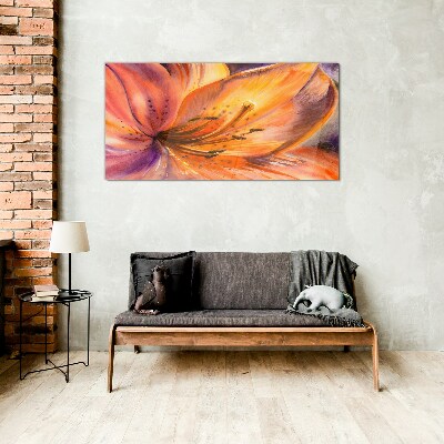 Floral rapture Glass art print