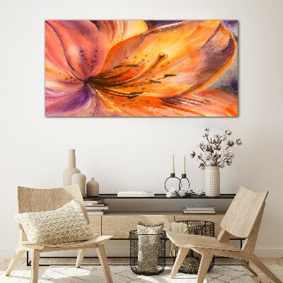 Abstract flowers nature Glass Wall Art