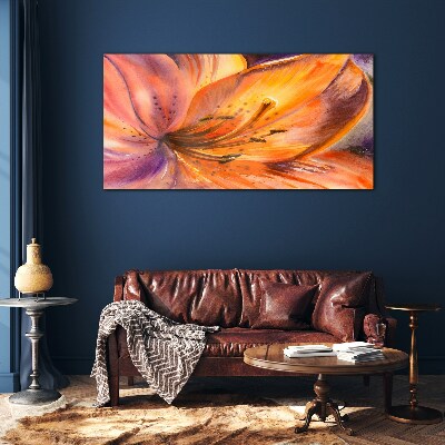 Floral rapture Glass art print