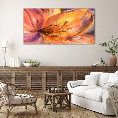 Abstract flowers nature Glass Wall Art