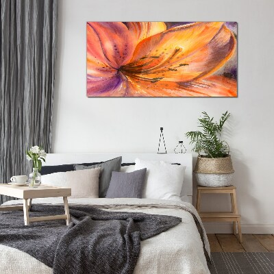 Abstract flowers nature Glass Wall Art