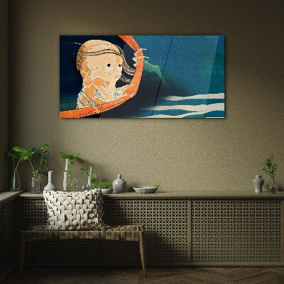 The phenomenon of water and spirit Glass art print