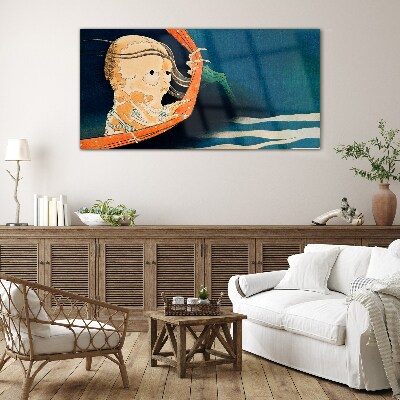 The phenomenon of water and spirit Glass art print