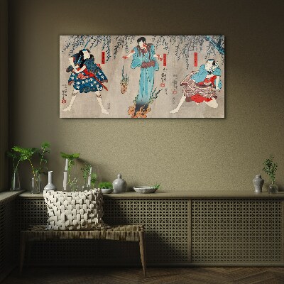 Traditional Japanese stage Wall art on glass