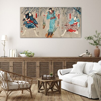 Traditional Japanese stage Wall art on glass