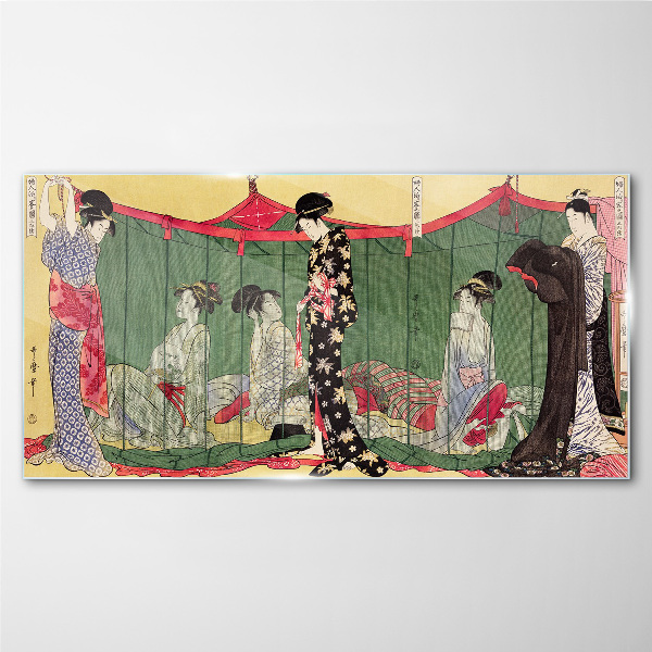 A scene from Japanese everyday life Wall art on glass