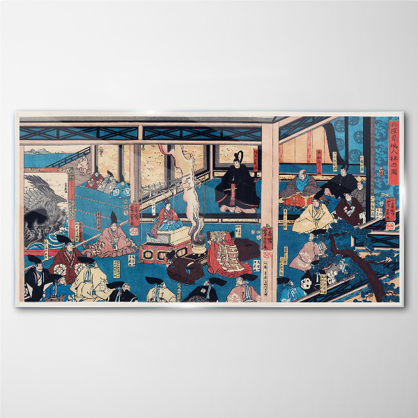 A Scene from Japanese Life Glass art print