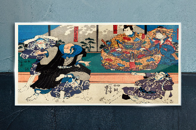 Traditional Japanese stage Wall art on glass
