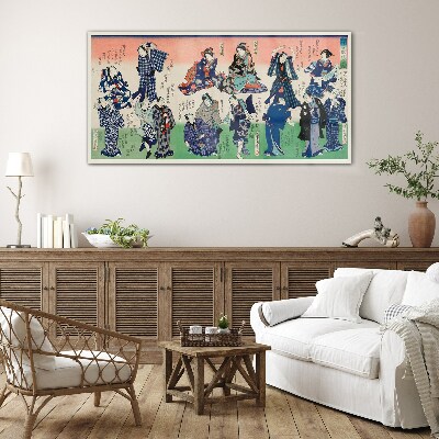 Traditional Japanese dances Wall art on glass