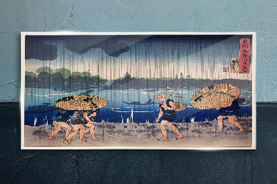 Traditional Japanese Landscape Glass art print