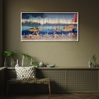 Traditional Japanese Landscape Glass art print